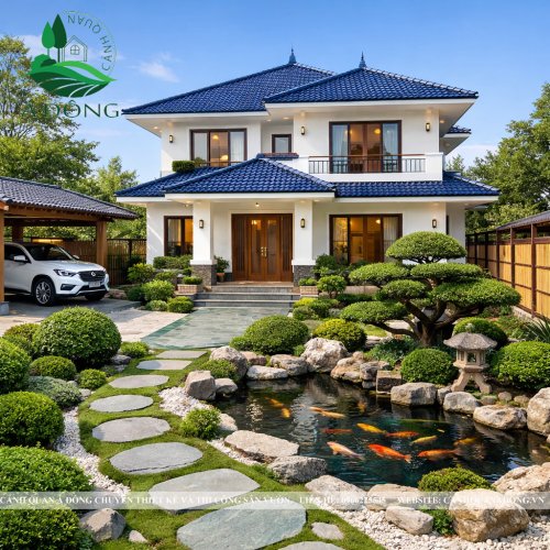 Thiết Kế Cảnh Quan Sân Vườn Biệt Thự Tại Quảng Ninh Chuẩn Nhật Bản