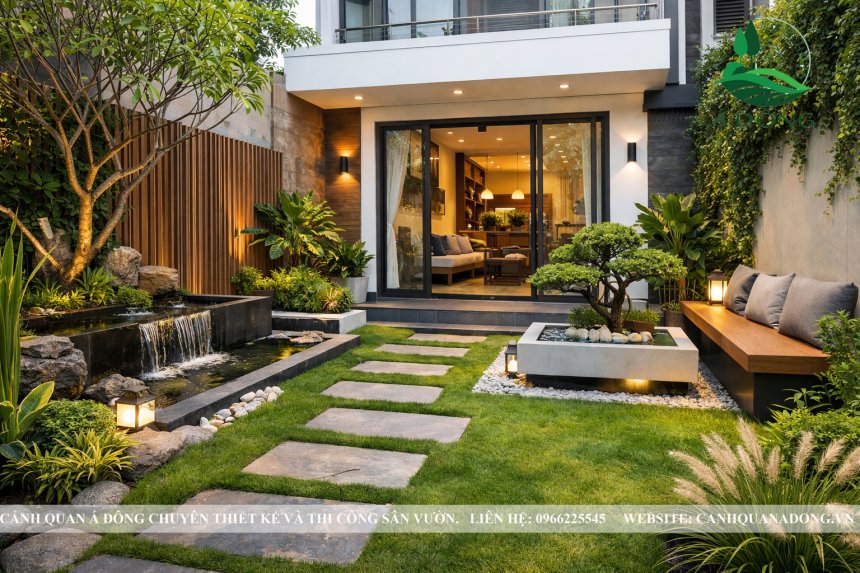 Thi Công Tiểu Cảnh Sân Vườn Nhà Phố Tại Bắc Ninh Đẹp Hiện Đại