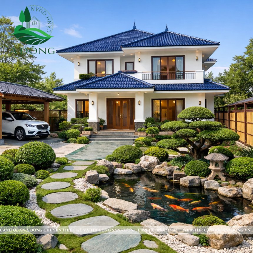 Thiết Kế Cảnh Quan Sân Vườn Biệt Thự Tại Quảng Ninh Chuẩn Nhật Bản