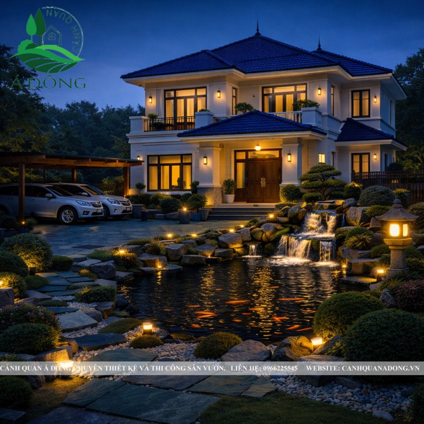 thiết kế cảnh quan sân vườn biệt thự tại quảng ninh