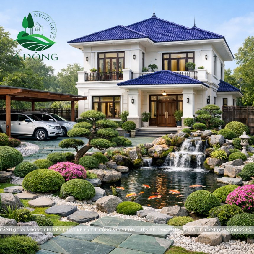 mẫu sân vườn biệt thự đẹp chuẩn nhật