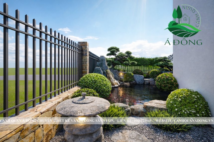 không gian sân vườn đẹp được tối ưu công năng cho gia đình