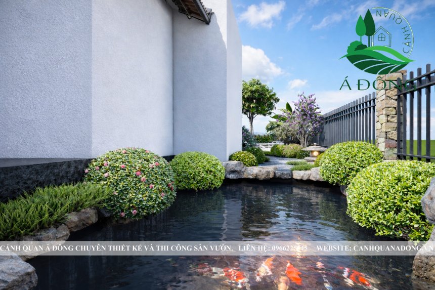 cảnh quan sân vườn biệt thự đẹp và thuận tiện khi sử dụng